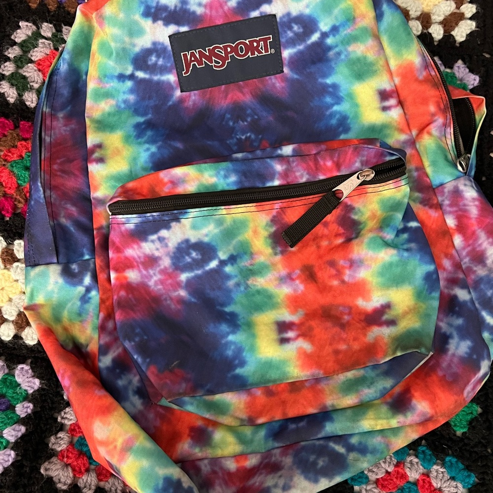 Jansport Backpack Tie Dye Design Boho Hippie Gem